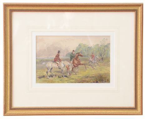 Henry Frederick Lucas Lucas (British, 1848-1943):A pair of watercolours depicting hunting scenes, each signed & dated 1877, H