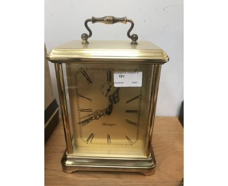 A large Kieninger four-chime mantel carriage clock