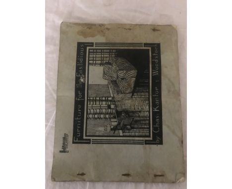 An Art Deco Chas Kantor catalogue for Art Deco furniture