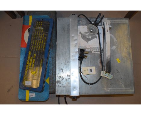NTC 150-4 tile cutting machine with instruction manual; together with a set of draper taps and dies; and Gedore no.270 car bo