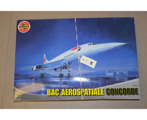 Airfix model constructor kit, BAC Aerospatiale Concord, silver box, 1:72 scale, A09005.