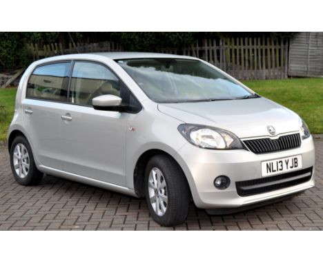 Skoda, Citigo Elegance Greentech, NL13 YJB, 999cc engine, petrol, manual, metallic beige, 5-door hatchback, registered April 