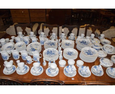A large Royal Worcester 'Rhapsody' pattern dinner and tea service, to include: dinner plates, supper plates, tureens, breakfa