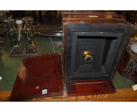A J. Lancaster & Sons plate camera, in mahogany case.