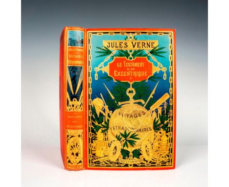 Splendid volume from Hetzel Au Globe Dore French edition of the Voyages Extraordinaires by writer Jules Verne published betwe