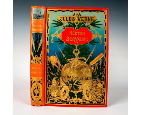 Outstanding type 3 single volume from Hetzel Au Globe Dore French edition of the Voyages Extraordinaires by Jules Verne publi