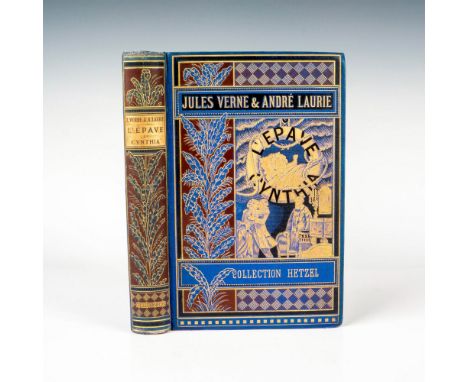 1885 edition of the novel L'Epave du Cynthia by French writer Jules Verne (1814-1886) after a manuscript by Andre Laurie (Jea