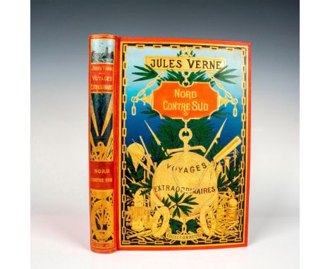 Outstanding volume from Hetzel Globe Dore French edition of the Voyages Extraordinaires by Jules Verne. It  includes the nove