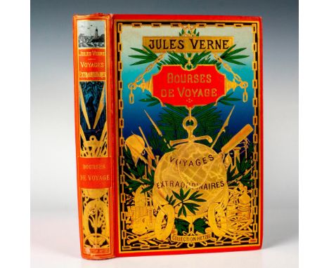 Beautiful single volume from Hetzel Au Globe Dore French edition of the Voyages Extraordinaires by Jules Verne. It includes t