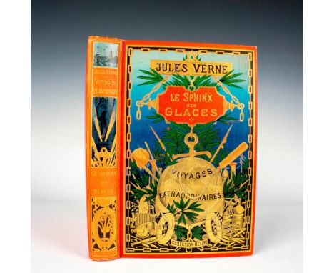 Beautiful volume from Hetzel Au Globe Dore French edition of the Voyages Extraordinaires by writer Jules Verne published betw