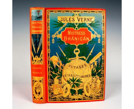 Exceptional volume from Hetzel Au Globe Dore French edition of the Voyages Extraordinaires by writer Jules Verne published be