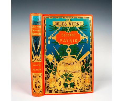 Splendid volume from Hetzel Au Globe Dore French edition of the Voyages Extraordinaires by writer Jules Verne published betwe