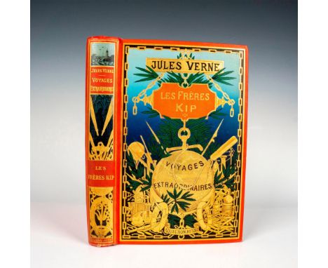 Exceptional volume from Hetzel Au Globe Dore French edition of the Voyages Extraordinaires by writer Jules Verne published be