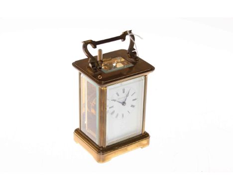 Gilt brass carriage clock
