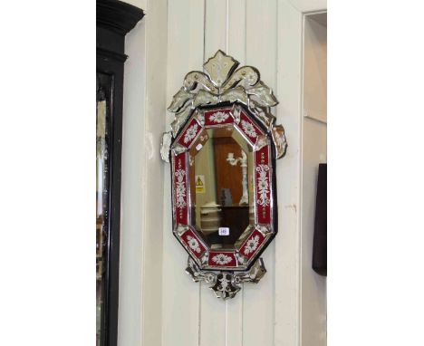 Venetian style marginal mirror
