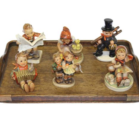 Six Hummel figures including Chimney Sweep