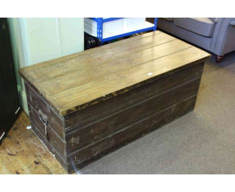 Large pine panelled trunk
