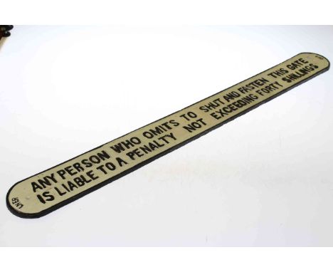 Metal LNER 'Gate' sign