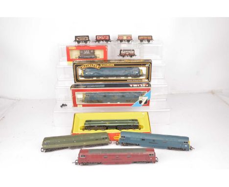Lima Tri-ang Mainline 00 gauge  Diesel Locomotives and wagons (12), comprising in original boxes Mainline 37040 Class 45 1Co-