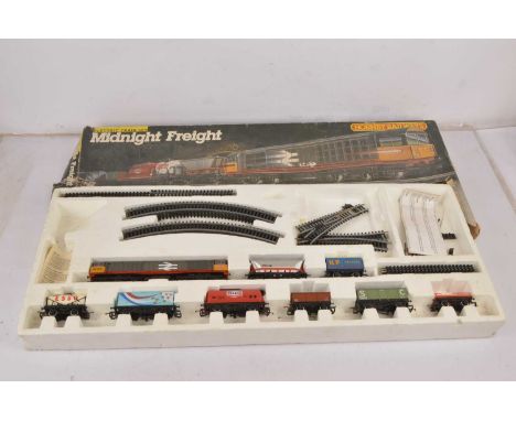 Hornby 00 gauge Freight Train Sets in original boxes  (4), comprising R692 Mainline Freight set with class 90 Electric locomo