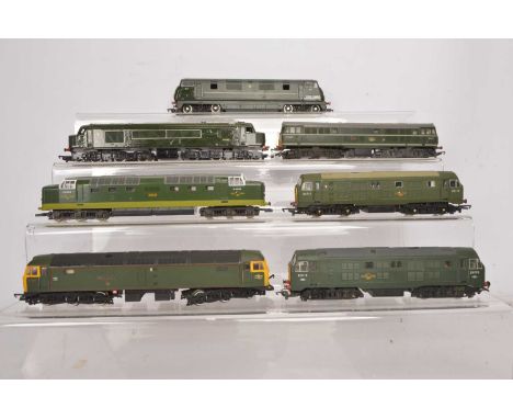 Lima Hornby Mainline 00 gauge Diesel Locomotives  BR Green livery (7), comprising Hornby  class 29 Bo-Bo Locomotive D6110, si