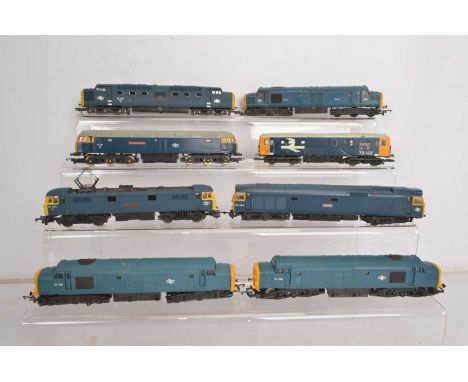 Lima Hornby 00 gauge Diesel and Electric Locomotives  BR Blue livery (8), comprising Lima Class 87 Bo-Bo Electric Locomotive 