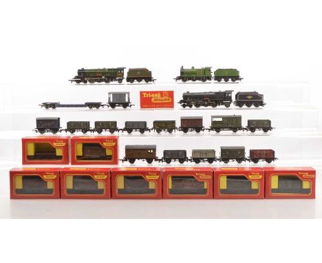 Tri-ang 00 Gauge Locomotives DMU  and Passenger Coaches and Goods Rolling Stock mostly unboxed (50+), including, BR green and
