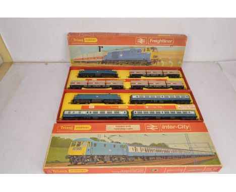 Tri-ang-Hornby 00 Gauge Freightliner and Inter-City Train Packs and quantity of System 6 Track and Points and Automatic Train