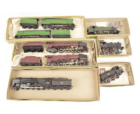 Motorised 00 gauge Kitmaster Locomotive kits (8), comprising West Country class 4-6-2 Locomotives and tenders BR green (2), C