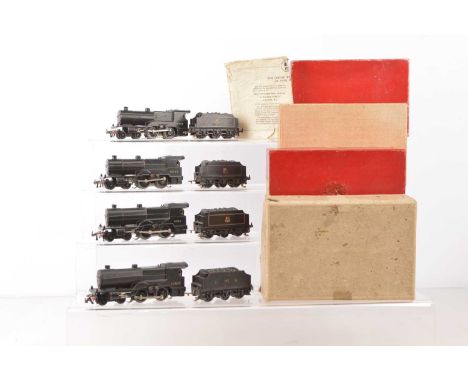 Boxed Trix (TTR) 00 Gauge 14v AC 'Compound' 4-4-0 Locomotives and Tenders (4), one in matt LMS red-lined black as No. 1168, d