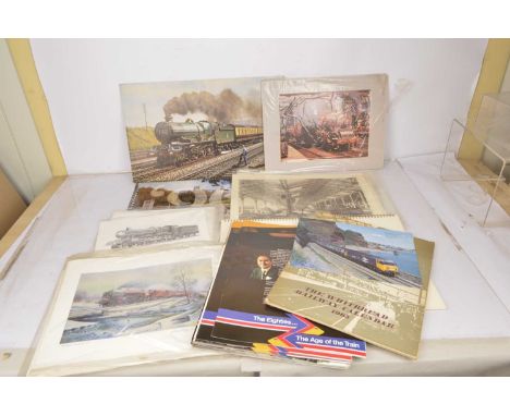 Large collection of Model Railway Catalogues and information with Original British Rail Publicity material and Railway Prints