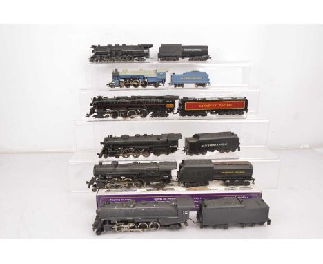 Bachmann  Mehano and other Steam Locomotives and tenders H0 gauge (6), comprising Bachmann 4-8-4 Canadian Pacific 3100 missin