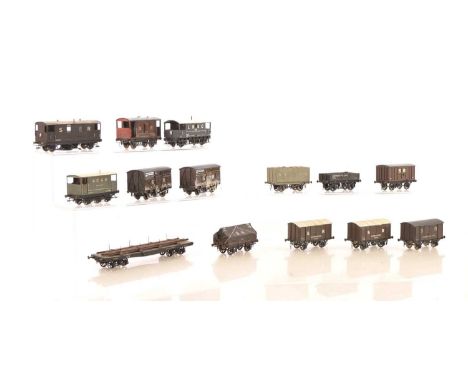 Kitbuilt and modified various makers 00 Gauge SR LBSC and SECR  wagons and  Brake Vans, SR, ABS or similar Gunpowder Vans (3)