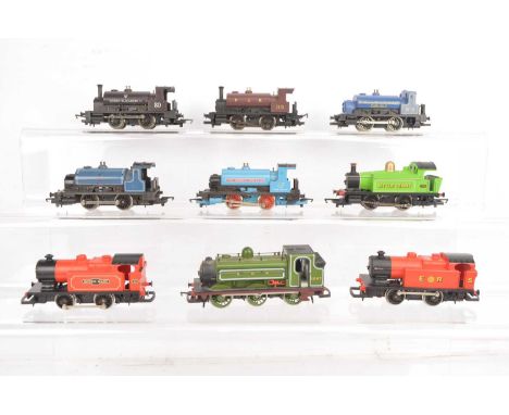 Hornby 00 gauge Steam shunting locomotives  (9), comprising J52 class 0-6-0 GNR green 1247 no funnel, Freelance industrial 0-