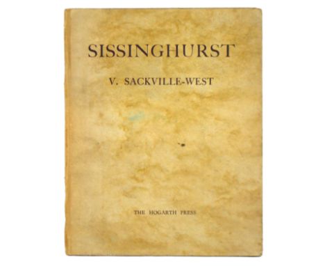 Sackville-West, Vita. Sissinghurst, first edition, first issue, with 'seaching' on p.8, one of 500 copies only, this copy ex-