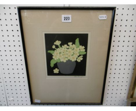  WOOD BLOCK PRINT SIGNED,  HALL THORPE