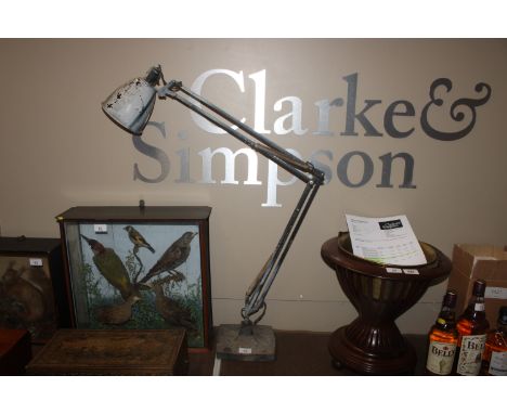An industrial 'Angle Poise' lamp