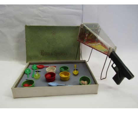 A Marx tinplate and plastic Practice Target Range and and Egg &amp; Spoon Race set