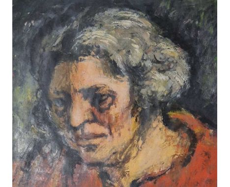 GEORGE CHAPMAN mixed media - head portrait of a lady, 38 x 42cmsComments: mounted but unframed