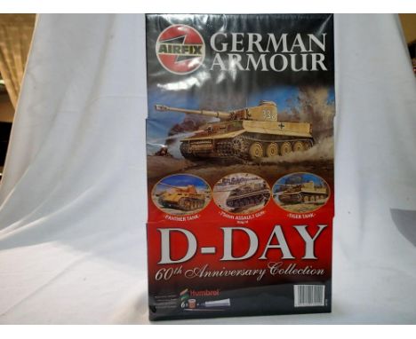 Airfix 1/72 scale kit D-Day 60th anniversary, German Armour, set of three tanks, Panther tank, 75 mm assault gun, Tiger Tank,