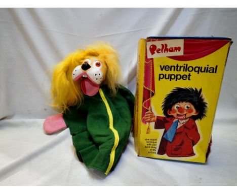 Ventriloquial Pelham Puppet, Fido, very good to excellent condition, wear to box, hair on dog detached but present. P&amp;P G