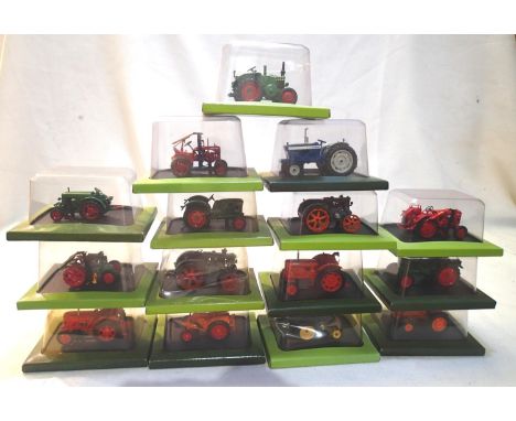 Selection of fifteen Hatchette tractors, all different, in excellent condition and bubble packs. P&amp;P Group 1 (£14+VAT for