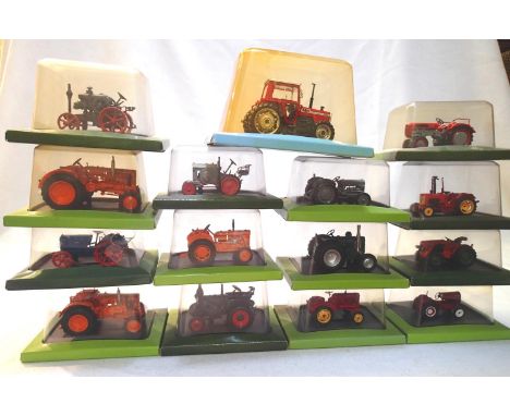 Selection of fifteen Hatchette tractors, all different, in excellent condition and bubble packs. P&amp;P Group 1 (£14+VAT for