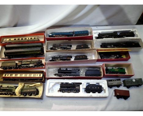 Selection of thirteen OO scale locomotives, mostly kit built, plus one coach, all in poor condition, requires attention, suit