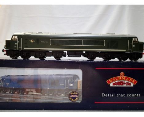 OO scale Bachman 32-650, class 44 diesel, "Scafel Pike", D1, green, detail fitted, no coupling hook, very good condition, box