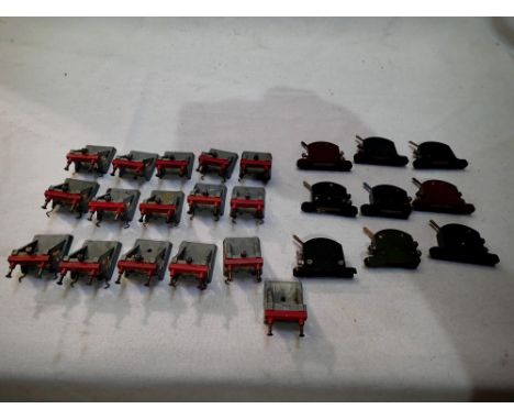 OO scale Hornby Dublo metal buffer studs x15, plastic x1 plus switches x9. P&amp;P Group 1 (£14+VAT for the first lot and £1+