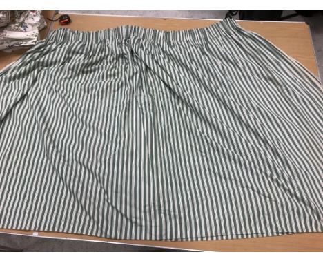 A pair of cotton Warner "Roundelay" lined curtains with taped pencil pleat headings, approx 193 cm drop x 190 cm wide at bott