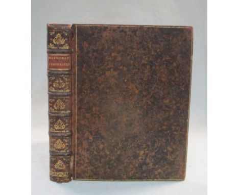 Mathematique Universelle Abregee. Paris: chez Pierre Simon 1728, 4to, title in red and black, first leaves with neat blindsta