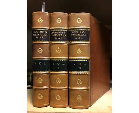 History of the Peninsular War, first edition in 3 vols., Murray 1823-32, 4to, scattered light foxing or spotting, calf with g