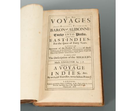 The Six Voyages. London 1678, folio, first English edition translated by John Phillips, four parts with separate title pages,